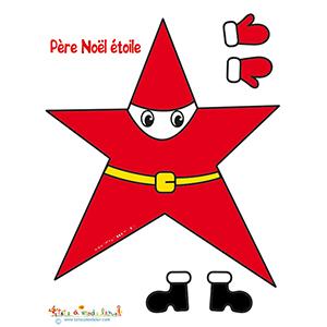 Modèle du Père Noël en étoile 