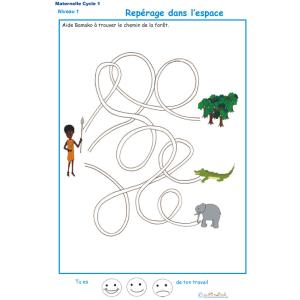 Imprimer le labyrinthe 1 sur le rep&eacute;rage dans l'espace