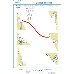 Exercice de logique : puzzle 10 assembler deux parties d'une image