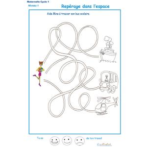 Imprimer le labyrinthe 3 sur le rep&eacute;rage dans l'espace
