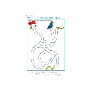 Exercices et activités sur le repérage spatial pour les enfants de la maternelle