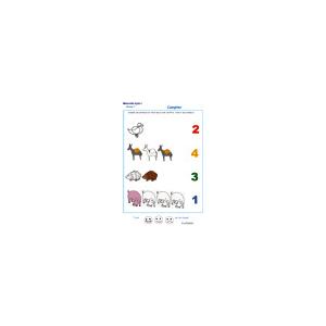 exercice 6 pour compter de 1 à 4 