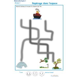 Imprimer le labyrinthe 7 sur le rep&eacute;rage dans l'espace