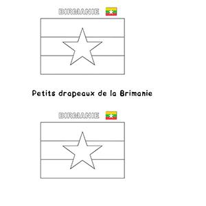 Mini drapeaux de la Birmanie