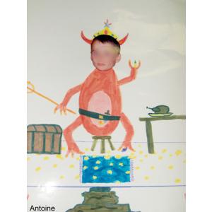 Autoportrait caricature d'enfant