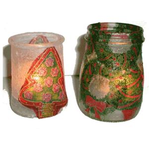 Fabriquer un photophore de Noël serviette en papier