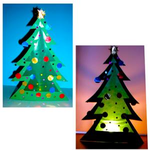 Grand photophore sapin de Noël