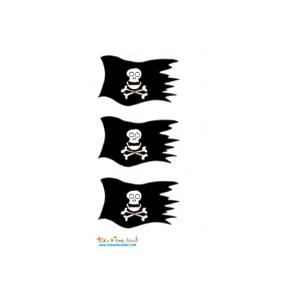 drapeaux de pirate pour la décoration d'un gâteau pirate