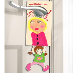 Plaque de porte enfant : fille ou garçon