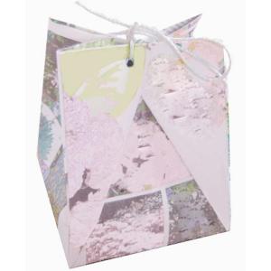Pochette a dragees origami motif floral