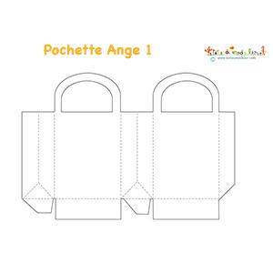 Modèle de pochette Ange de Noël
