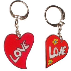 Porte-clés love en forme de coeur