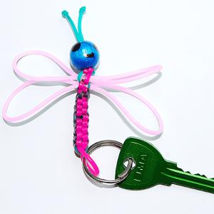 Porte-clés scoubidou libellule