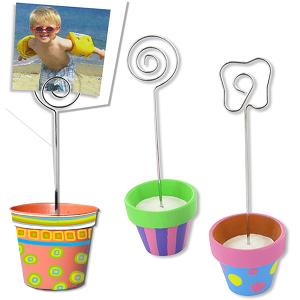 Petits pots à clip peints et décorés
