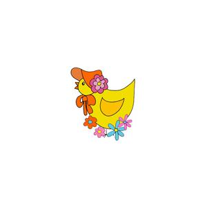 Image de Pâques : image 35 du poussin au chapeau