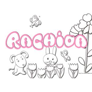 Coloriage prénom Rachida