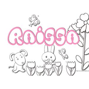 Coloriage prénom Raïssa