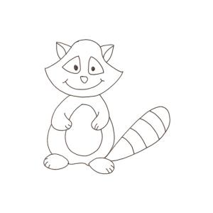 dessin d'un raton laveur