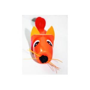 Renard en petit pot en plastique