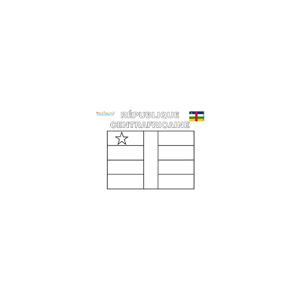 Coloriage du drapeau de la République Centrafricaine