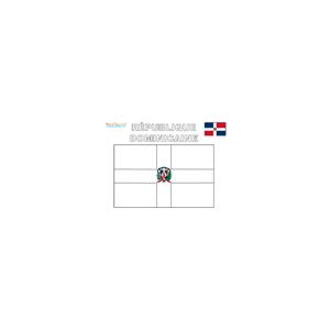 Coloriage du drapeau de la République Dominicaine