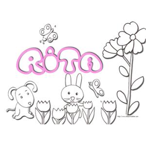 Coloriage prénom Rita