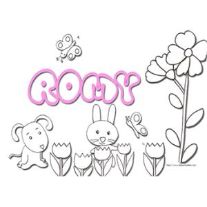 Coloriage prénom Romy