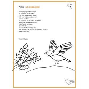Poésie Le rouge-gorge