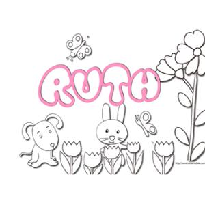 Coloriage prénom Ruth