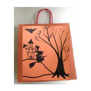 Sac bonbons halloween décoré de dessins