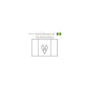 Coloriage drapeau de Saint Vincent et les Grenadines
