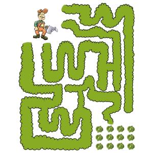 labyrinthe des salades à imprimer pour les enfants