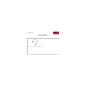 Coloriage du drapeau des Samoa