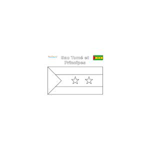 Coloriage du drapeau de Sao Tomé et Principe