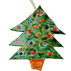 Décoration sapin de Noël en argile
