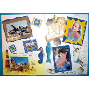 Réalisation du scrapbooking bord de mer 