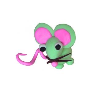 Une souris verte en pâte à modeler