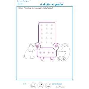 Imprimer l'exercice 1 droite-gauche - niveau 2 