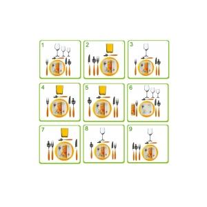 Imprimer le jeu pour apprendre à dresser la table aux enfants