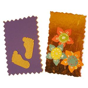 Etiquette scrapbooking dor&eacute;es de r&eacute;cup