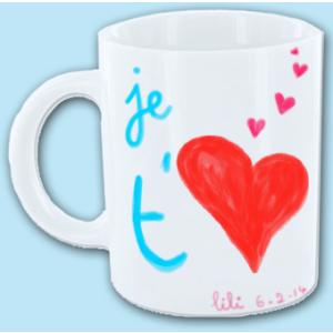 Mug je t'aime pour la fête des mères