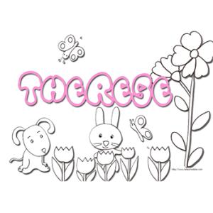 Coloriage prénom Thérèse