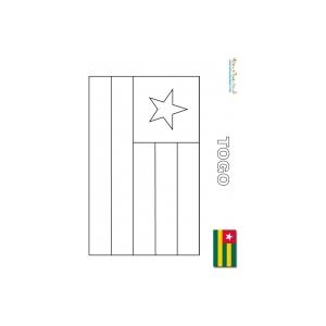 Coloriage du drapeau du Togo