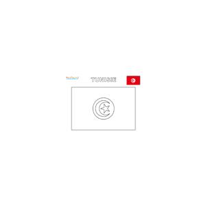 Coloriage du drapeau de la Tunisie