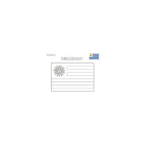 Coloriage du drapeau de l'Uruguay