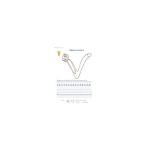Ecrire et colorier le "v" en alphabet cursif