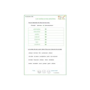 Exercice vocabulaire adverbes