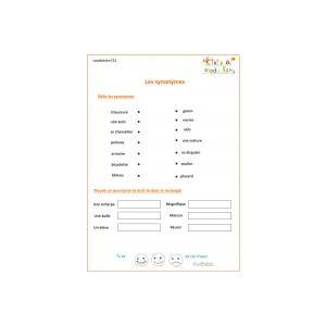 Vocabulaire : exercices de soutien scolaire pour les enfants en CE1 