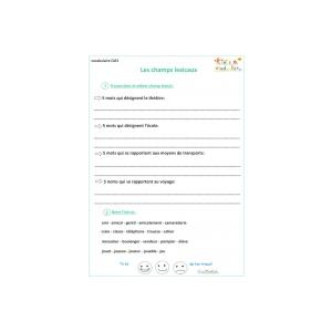 Vocabulaire CM2 : champs lexicaux