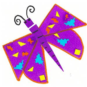 Collage de papillon à réaliser avec les enfants